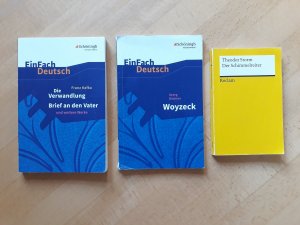 gebrauchtes Buch – Storm, Theodor / Kafka – Konvolut: 3 Bücher: Der Schimmelreiter / Die Verwandlung; Briefe an den Vater / Woyzeck