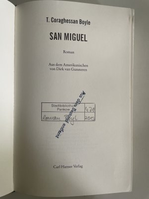 gebrauchtes Buch – Boyle, T.C – San Miguel