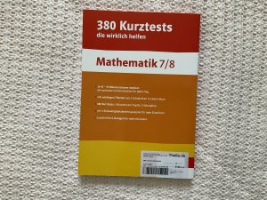 gebrauchtes Buch – Ilse Gretenkord – Mathematik 7/8 , 380 Kurztests die wirklich helfen