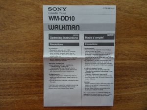 gebrauchtes Buch – Sony – Bedienungsanleitung Sony Walkman WM DD 10