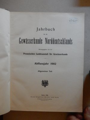 Jahrbuch der Gewässerkunde Norddeutschlands