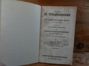 Uiber [Über] die Gebirgsformationen in den dermaligen Churpfalzbayer.[ischen] Staaten