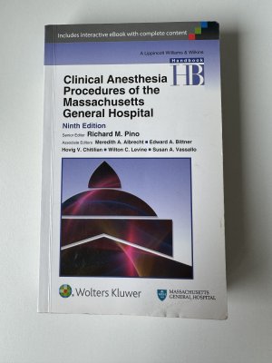 Clinical Anesthesia Procedures of the Massachusetts General Hospital