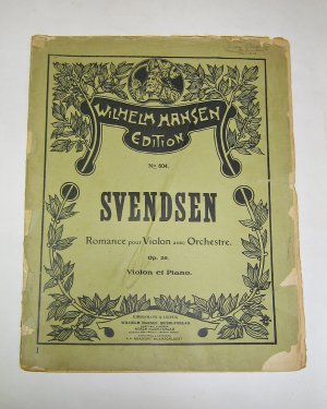 antiquarisches Buch – Johan S. Svendsen – Romance für Violine mit Orchester ~ um 1910