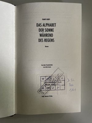 gebrauchtes Buch – Francis Bebey – Das Alphabet der Sonne während des Regens