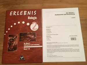 gebrauchtes Buch – Beuck, Hans-Günther – Erlebnis Biologie 2,  Der Mensch - Stoffwechsel und Entwicklung Arbeitsheft