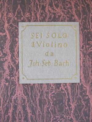 Sei solo a Violino da Joh. Seb. Bach