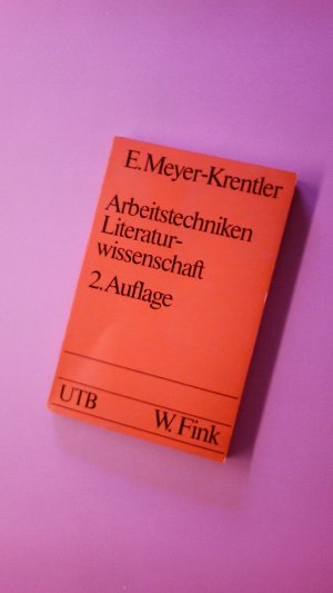 ARBEITSTECHNIKEN LITERATURWISSENSCHAFT.