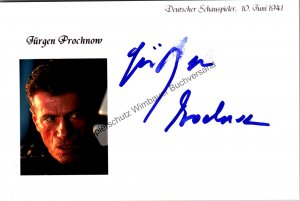 gebrauchtes Buch – Jürgen Prochnow – Original Autograph Jürgen Prochnow (*1941) Schauspieler /// Autogramm Autograph signiert signed signee