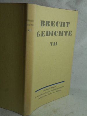 antiquarisches Buch – Berthold Brecht – Gedichte Band VII 1948 - 1956