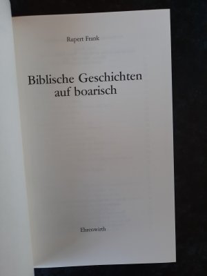 gebrauchtes Buch – Rupert Frank – Biblische Geschichten auf boarisch