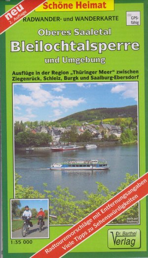 Radwander- und Wanderkarte Oberes Saaletal, Bleilochtalsperre und Umgebung - Ausflüge in der Region »Thüringer Meer« zwischen Ziegenrück, Schleiz, Burgk und Saalburg-Ebersdorf. 1:35 000