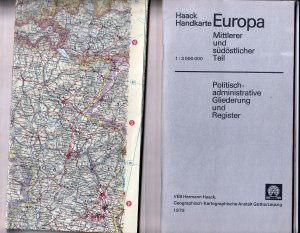 gebrauchtes Buch – Haack-Handkarte Europa - Mittlerer und südöstlicher Teil