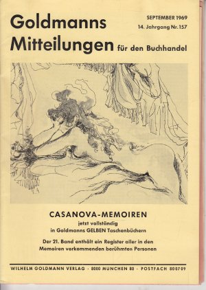 Goldmanns Mitteilungen für den Buchhandel - September 1969 14. Jahrgang Nr. 157