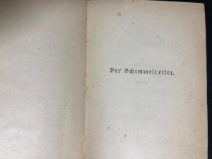 Theodor Storm: "Der Schimmelreiter. Novelle." Berlin, Paetel, 1888.