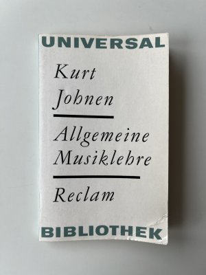 antiquarisches Buch – Kurt Johnen – Allgemeine Musiklehre