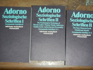 Gesammelte Schriften in 20 Bänden. Band 8, 9.1 und 9.2: Soziologischee Schriften I-II. 3 Bände