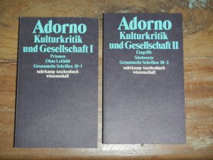 Gesammelte Schriften in 20 Bänden. Band 10.1 und 10.2: Kulturkritik und Gesellschaft. 2 Bände