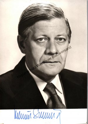 Original Autogramm Helmut Schmidt Bundeskanzler /// Autogramm Autograph signiert signed signee