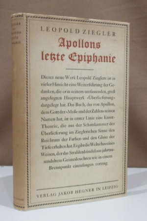 antiquarisches Buch – Leopold Ziegler – Apollons letzte Epiphanie.