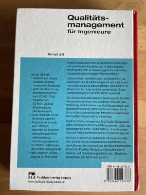 gebrauchtes Buch – Gerhard Linß – Qualitätsmanagement für Ingenieure - Mit Multimedia-Handbuch: Qualitätsmanagement auf CD-ROM