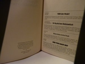 gebrauchtes Buch – Donald McCaig – Nop, der Sieger. - Solschenizyn, Alexander: Ein Tag des Iwan Denissowitsch. - Link, Almuth: Meine kleine Arche Noah. - Byrne, Robert: Der Tod baut mit