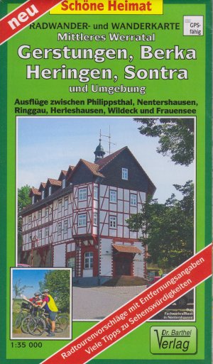 gebrauchtes Buch – Radwander- und Wanderkarte Mittleres Werratal, Gerstungen, Berka, Heringen, Sontra und Umgebung - Ausflüge zwischen Philippsthal, Nentershausen, Ringgau, Herleshausen, Wildeck und Frauensee. Maßstab 1:35000