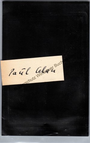 Original Autogramm Paul Celan (1920-1970) /// Autograph signiert signed signee