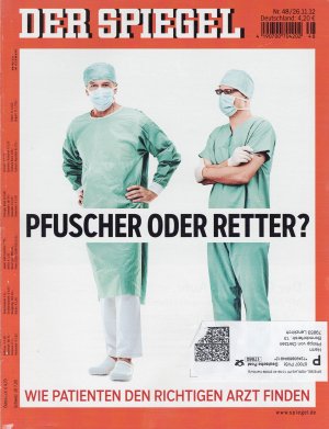 gebrauchtes Buch – Der SPIEGEL Nr. 48 vom 26.11.2012   Pfuscher oder Retter? Wie Patienten den richtigen Arzt finden