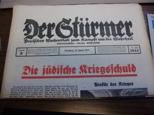 Der Stürmer 20. Januar 1944, Nr. 3, Die Jüdische Kriegsschuld