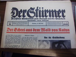 Der Stürmer 20. Mai 1943, Nr. 21, Der Schrei aus dem Wald von Katyn