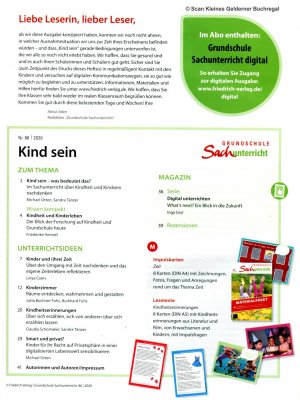 gebrauchtes Buch – Tänzer, Sandra + Michael Otten - pädagogisch-didaktische Fachzeitschrift – Grundschule Sachunterricht 86/2020: KIND SEIN / mit Materialpaket (vollständig)