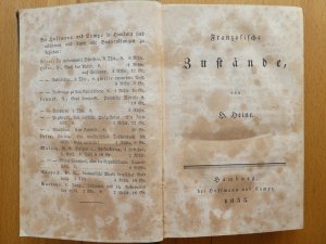 antiquarisches Buch – Heinrich Heine – Französische Zustände