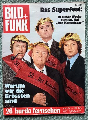 Bild + Funk TV–Zeitschrift vom 24. Juni 1972, Heft 26 (Der Kommissar, Freddy, Heinz Erhardt)