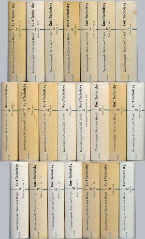 Kurt Tucholsky. Gesamtausgabe Texte und Briefe. Herausgegeben von Antje Bonitz, Dirk Grathoff, Michael Hepp und Gerhard Kraiker. 22 Bände.