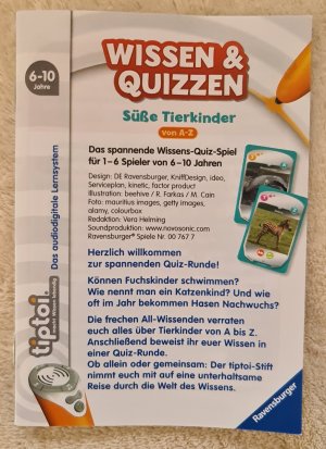 gebrauchtes Spiel – Tiptoi - Wissen & Quizzen "Süße Tierkinder"