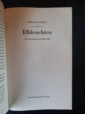 gebrauchtes Buch – Miriam Georg – Elbleuchten. Eine hanseatische Familiensaga.