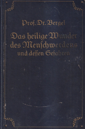 antiquarisches Buch – Prof. Dr – Das heilige Wunder des Menschwerdens und dessen Gefahren. Ein Aufklärungsbuch über das Geschlechtsleben vor und in der Ehe im höheren Sinne.