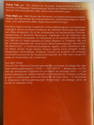 gebrauchtes Buch – Falk, Rainer; Wahl – Befreiungsbewegungen in Afrika