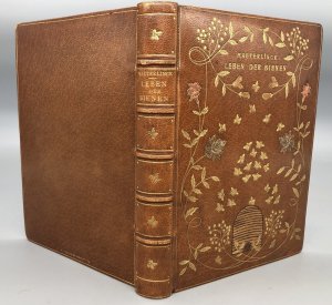 Das Leben der Bienen. ERSTAUSGABE. Signierter Meistereinband von E. Ludwig in Frankfurt a. Main. Autorisierte Ausgabe in das Deutsche Übertragen von Friedrich […]