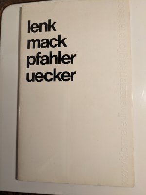 lenk mack pfahler uecker XXXV Biennale di Venezia 1970 mit Originalgrafik