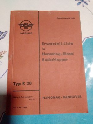 Ersatzteilliste f. Hanomag-Diesel Typ R 28