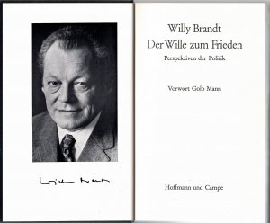 gebrauchtes Buch – Willy Brandt  – Der Wille zum Frieden