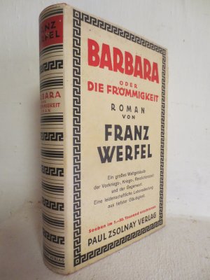 Barbara oder Die Frömmigkeit -- ERSTAUSGABE mit Schutzumschlag --