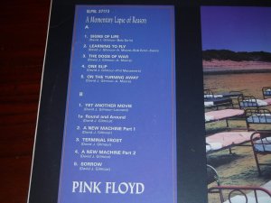 gebrauchter Tonträger – Pink Floyd – A Momentary Lapse Of Reason - Vinyl LP von 1987