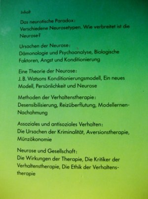 gebrauchtes Buch – Eysenck, Hans Jürgen – Neurose ist heilbar - gebundenes Buch