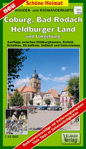 gebrauchtes Buch – Wander- und Radwanderkarte - Coburg, Bad Rodach, Heldburger Land und Umgebung - Ausflüge zwischen Hildburghausen, Eisfeld, Schalkau, Straufhain, Seßlach und Untersiemau. Maßstab 1:35000