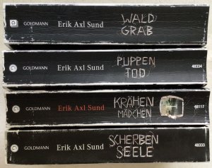 gebrauchtes Buch – Erik Axl Sund – Sammlung Konvolut BücherPaket - Puppentod - Krähenmädchen - Waldgrab - Scherbenseele