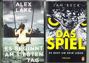 gebrauchtes Buch – Beck, Jan/ Lake – 10 deutsche und internationale Krimis / Thriller: Das Spiel/ Es beginnt am siebten Tag/ Offline/ Ich will dir nah sein/Dead Man's Hand/ Lost/ Schatten der Toten/ Der Knochenbrecher/ Der Flüsterer/ Der Panther