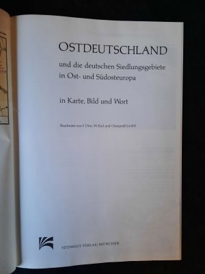 gebrauchtes Buch – F. Dörr; W. Kerl – Ostdeutschland und die deutschen Siedlungsgebiete in Ost- und Südeuropa in Karte, Bild und Wort